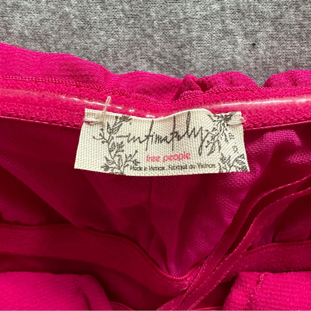 FREE PEOPLE Intimately Toss it On Strapless Tube Top Hot Pink XS - Picture 2 of 7